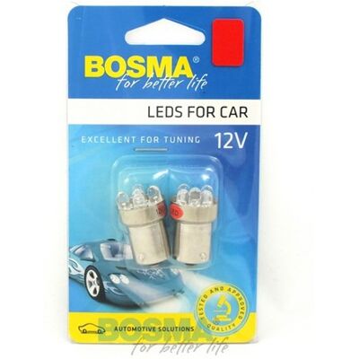 Bosma Kaart a 2 5-led lamp 12v ba15s rood Rood Bosma Kaart a 2 5-led lamp 12v ba15s rood Rood