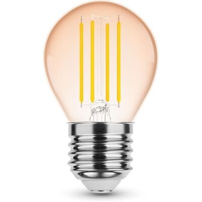 Enzo Modee led kogel e27 4-28w 1800k filament amber dimbaar - led7430 Enzo Modee led kogel e27 4-28w 1800k filament amber dimbaar - led7430