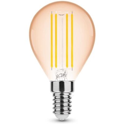 Enzo Modee led kogel e14 4-28w 1800k filament amber dimbaar - led7420 Enzo Modee led kogel e14 4-28w 1800k filament amber dimbaar - led7420