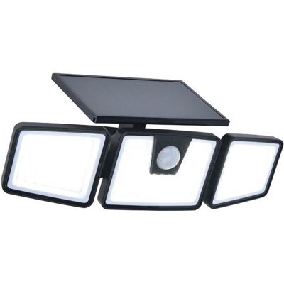 LUTEC briti - solar wandlamp voor buiten - schijnwerper met pir bewegingssensor - led - 5000k - zwart LUTEC briti - solar wandlamp voor buiten - schijnwerper met pir bewegingssensor - led - 5000k - zwart