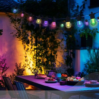 Calex smart outdoor lichtsnoer - 13m - lichtslinger voor buiten - tuinverlichting - 15 bulb Calex smart outdoor lichtsnoer - 13m - lichtslinger voor buiten - tuinverlichting - 15 bulb