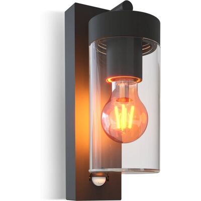 Calex led wandlamp perugia - e27 - ip44 spatwaterdicht - zwart - bewegingssensor - aluminium - industrieel - modern Calex led wandlamp perugia - e27 - ip44 spatwaterdicht - zwart - bewegingssensor - aluminium - industrieel - modern