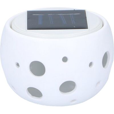Grundig Tuinlamp - verandert van kleur - led - keramiek - solar - 10x7cm Grundig Tuinlamp - verandert van kleur - led - keramiek - solar - 10x7cm