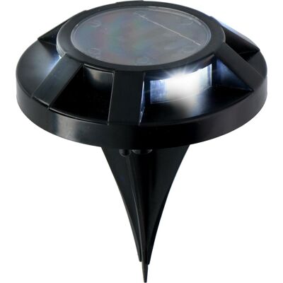 Grundig Grondspot - solar - ø 12 cm - 3x led - zwart Grundig Grondspot - solar - ø 12 cm - 3x led - zwart