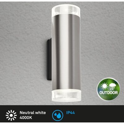 Briloner - 3072 - Roestvrij staal - Omhoog/omlaag - Buitenwandlamp Briloner - 3072 - Roestvrij staal - Omhoog/omlaag - Buitenwandlamp