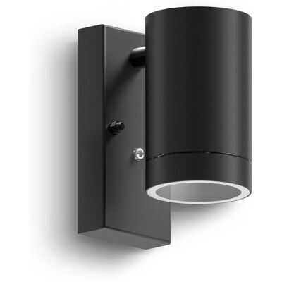 Calex alba wandlamp - 1x gu10 - buitenlamp met dag en nacht sensor - moderne tuinverlichting - zwart Calex alba wandlamp - 1x gu10 - buitenlamp met dag en nacht sensor - moderne tuinverlichting - zwart