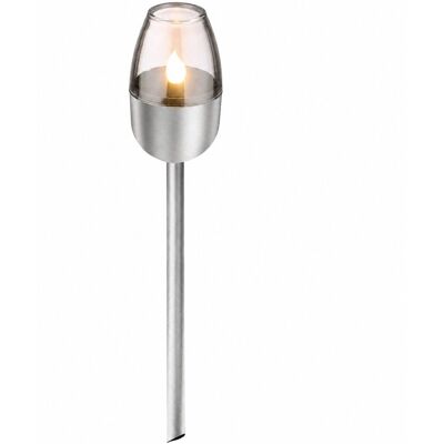 Grundig tuinverlichting led lamp - solar tuinlamp met vlameffect - automatische dag- en nachtsensor - spatwaterdicht ip44 - brandduur van 6 tot 8 uur - afmeting ø6 x 38,5 cm - kleur zilver Grundig tuinverlichting led lamp - solar tuinlamp met vlameffect - automatische dag- en nachtsensor - spatwaterdicht ip44 - brandduur van 6 tot 8 uur - afmeting ø6 x 38,5 cm - kleur zilver
