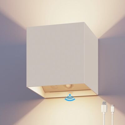 Calex volterra oplaadbare wandlamp kubus wit - oplaadbaar - up & down tuinverlichting - warm wit licht - voor binnen en buiten - waterdicht - eenvoudige installatie - akku en draadloos - bewegingssensor Calex volterra oplaadbare wandlamp kubus wit - oplaadbaar - up & down tuinverlichting - warm wit licht - voor binnen en buiten - waterdicht - eenvoudige installatie - akku en draadloos - bewegingssensor