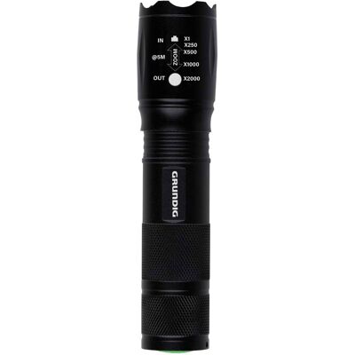 Merkloos / Sans Marque Led zaklamp zoom Zwart Merkloos / Sans Marque Led zaklamp zoom Zwart