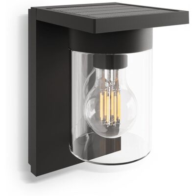 Calex asti solar wandlamp - tuinverlichting op zonne-energie - buitenlamp met bewegingssensor - warm wit licht - zwart Calex asti solar wandlamp - tuinverlichting op zonne-energie - buitenlamp met bewegingssensor - warm wit licht - zwart