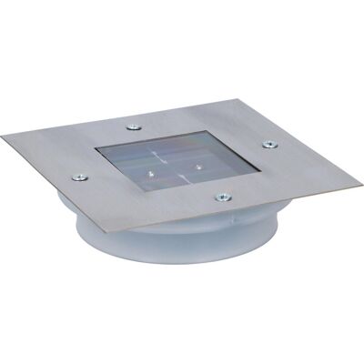 Grundig solar grondspot voor tuinpad en terras - solar tuinverlichting met 2 led's en automatische aan/uit-functie - inbouwspot buiten 13x13x3 cm - rvs Grundig solar grondspot voor tuinpad en terras - solar tuinverlichting met 2 led's en automatische aan/uit-functie - inbouwspot buiten 13x13x3 cm - rvs