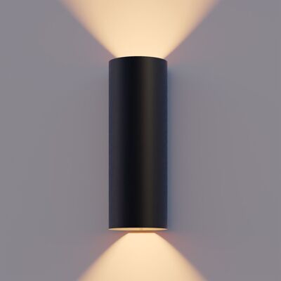 Calex led wandlamp florence - ovaal - led up & down - verstelbare stralingshoek - 8w - tuinverlichting - modern design - warm wit licht - voor binnen en buiten - zwart Calex led wandlamp florence - ovaal - led up & down - verstelbare stralingshoek - 8w - tuinverlichting - modern design - warm wit licht - voor binnen en buiten - zwart
