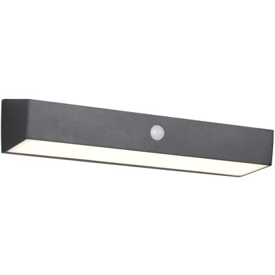 TRIO LIGHTING - Buiten LED Wandlamp - Zonne-energie, Sensor, Zwart - 30cm TRIO LIGHTING - Buiten LED Wandlamp - Zonne-energie, Sensor, Zwart - 30cm