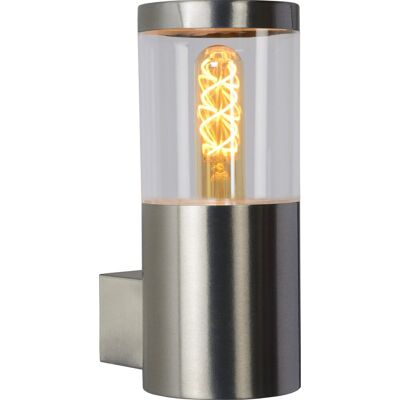 Lucide fedor - wandlamp binnen/buiten - 1xe27 - ip44 - mat chroom Lucide fedor - wandlamp binnen/buiten - 1xe27 - ip44 - mat chroom
