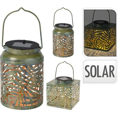 Excellent Houseware Solar lantaarn metaal 2 verschillende uitvoeringen Excellent Houseware Solar lantaarn metaal 2 verschillende uitvoeringen