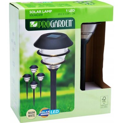 Pro Garden solar tuinlampen 4 stuks zwart Pro Garden solar tuinlampen 4 stuks zwart