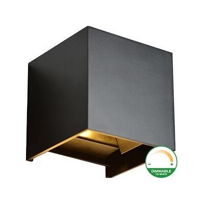 Enzo Led wandlamp 2x3w up&down vierkant zwart dtw - 5082074 Enzo Led wandlamp 2x3w up&down vierkant zwart dtw - 5082074