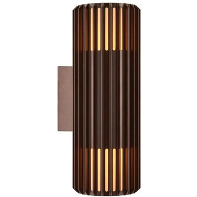 Enzo Nordlux wandlamp aludra rond dubbel 2x e27 bruin ip54 - 4800945 Enzo Nordlux wandlamp aludra rond dubbel 2x e27 bruin ip54 - 4800945