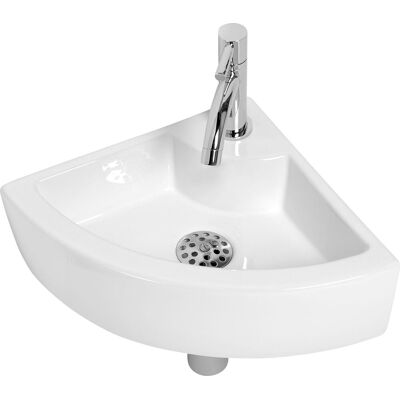 Plieger miami fonteinset - fonteinset hoek - fonteinset toilet - keramiek - incl. kraan & sifon - wit Plieger miami fonteinset - fonteinset hoek - fonteinset toilet - keramiek - incl. kraan & sifon - wit