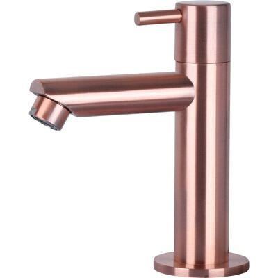 Differnz koudwaterkraan recht - wastafelkraan messing - kleur rood koper - 1 hendel bediening - afmetingen 11 x 5 x 19 cm - inclusief bevestigingsmateriaal - voor toilet of wastafel Differnz koudwaterkraan recht - wastafelkraan messing - kleur rood koper - 1 hendel bediening - afmetingen 11 x 5 x 19 cm - inclusief bevestigingsmateriaal - voor toilet of wastafel