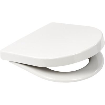 Plieger nola/kansas toiletbril - d-vorm wc bril - duroplast - wit - met deksel - softclose - rvs bevestiging Plieger nola/kansas toiletbril - d-vorm wc bril - duroplast - wit - met deksel - softclose - rvs bevestiging