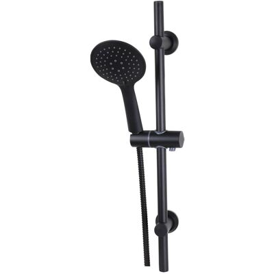 Differnz doucheset deluxe 3 standen - glijstangset met handdouche 10 cm - douchestang 54 cm - doucheslang 1,5 meter - easy clean - chroom design - kleur zwart - geschikt voor de badkamer Differnz doucheset deluxe 3 standen - glijstangset met handdouche 10 cm - douchestang 54 cm - doucheslang 1,5 meter - easy clean - chroom design - kleur zwart - geschikt voor de badkamer