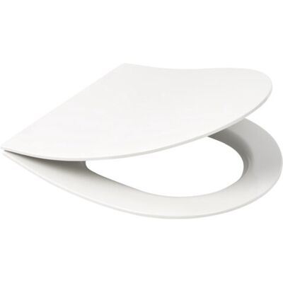 Plieger nola/kansas slim toiletbril - d-vorm wc bril - duroplast - wit - met deksel - softclose - rvs bevestiging Plieger nola/kansas slim toiletbril - d-vorm wc bril - duroplast - wit - met deksel - softclose - rvs bevestiging
