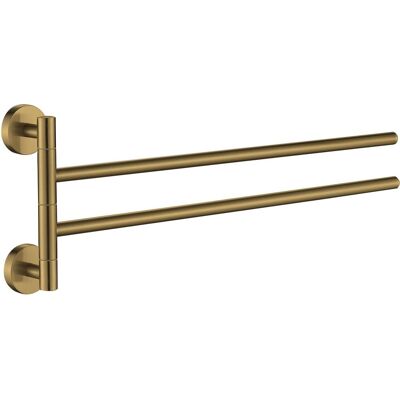 Plieger vigo handdoekhouder - handdoekhouder badkamer 45 cm - dubbel - rvs - wandmontage - 10 jaar garantie - geborsteld goud Plieger vigo handdoekhouder - handdoekhouder badkamer 45 cm - dubbel - rvs - wandmontage - 10 jaar garantie - geborsteld goud