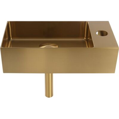 Differnz fontein - toiletfontein rvs - goud - modern rechthoekig ontwerp - vlekbestendig en corrosiebestendig - 36.5 x 18 x 9 cm - geschikt voor badkamer en toilet Differnz fontein - toiletfontein rvs - goud - modern rechthoekig ontwerp - vlekbestendig en corrosiebestendig - 36.5 x 18 x 9 cm - geschikt voor badkamer en toilet