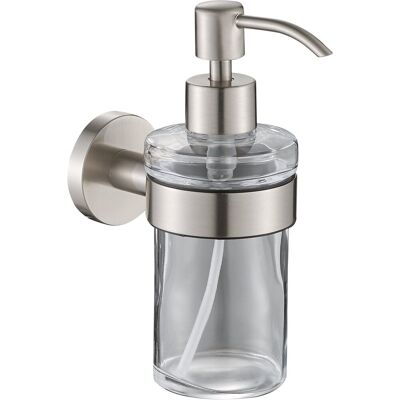 Plieger vigo zeepdispensers - zeepdispenser wandmontage - zeeppompje hangend - zeeppompje glas - 10 jaar garantie - geborsteld chroom Plieger vigo zeepdispensers - zeepdispenser wandmontage - zeeppompje hangend - zeeppompje glas - 10 jaar garantie - geborsteld chroom