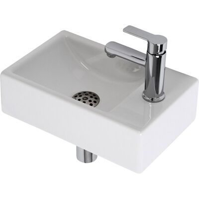 Plieger houston fonteinset - fonteinset toilet - fonteinset rechts - incl. kraan & sifon - keramiek - wit Plieger houston fonteinset - fonteinset toilet - fonteinset rechts - incl. kraan & sifon - keramiek - wit