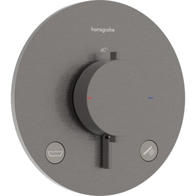 Hansgrohe Ecostat Comfort S Thermostaat - Geborsteld zwart chromen - Dual-functie inbouwbediening Hansgrohe Ecostat Comfort S Thermostaat - Geborsteld zwart chromen - Dual-functie inbouwbediening