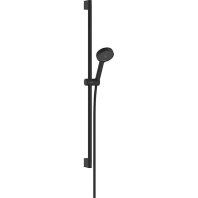 Hansgrohe activera s - doucheset - ecosmart waterbesparend - select-knop bediening - 95mm - 2 straalfuncties - met glijstang varia 90 cm - mat zwart Hansgrohe activera s - doucheset - ecosmart waterbesparend - select-knop bediening - 95mm - 2 straalfuncties - met glijstang varia 90 cm - mat zwart