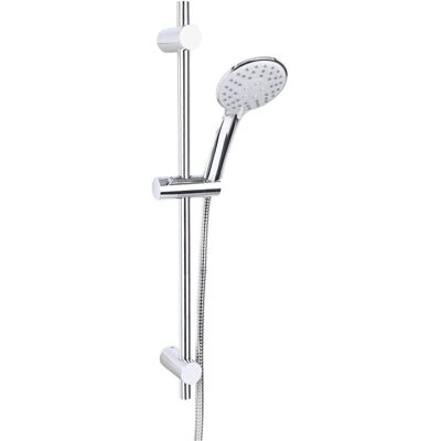 Differnz Glijstangset deluxe 54 cm met handdouche en doucheslang chroom Differnz Glijstangset deluxe 54 cm met handdouche en doucheslang chroom
