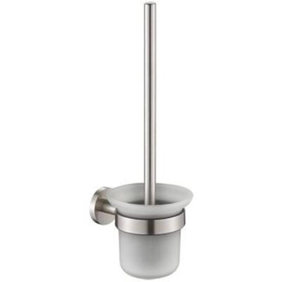 Plieger vigo wc borstel - toiletborstel met houder glas - wandhouder - 10 jaar garantie - geborsteld chroom Plieger vigo wc borstel - toiletborstel met houder glas - wandhouder - 10 jaar garantie - geborsteld chroom