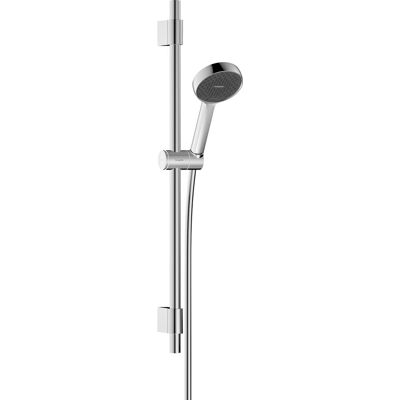 Hansgrohe activera s - doucheset - ecosmart waterbesparend - select-knop bediening - 95mm maat - met glijstang varia 72 cm - 2 straalfuncties - chroom Hansgrohe activera s - doucheset - ecosmart waterbesparend - select-knop bediening - 95mm maat - met glijstang varia 72 cm - 2 straalfuncties - chroom