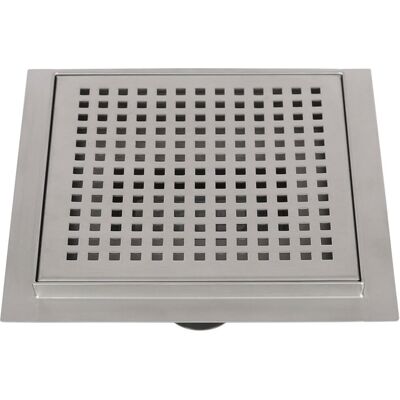 Differnz douchegoot met flens vierkant - rvs 304 - 25 x 25 cm - mat chroom - inclusief uitneembaar rooster en sifon - waterdicht membraan - zijuitlaat - geschikt voor vrijwel iedere douche Differnz douchegoot met flens vierkant - rvs 304 - 25 x 25 cm - mat chroom - inclusief uitneembaar rooster en sifon - waterdicht membraan - zijuitlaat - geschikt voor vrijwel iedere douche