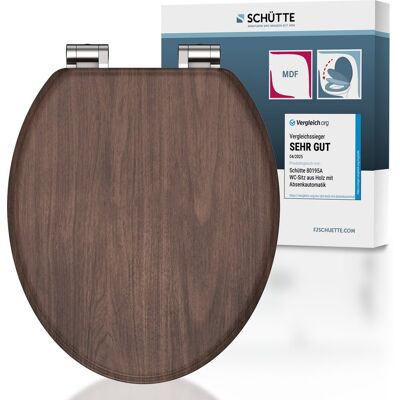 Schütte Donker Hout Soft-Close MDF Toiletzitting - Badkamer Accessoire Schütte Donker Hout Soft-Close MDF Toiletzitting - Badkamer Accessoire