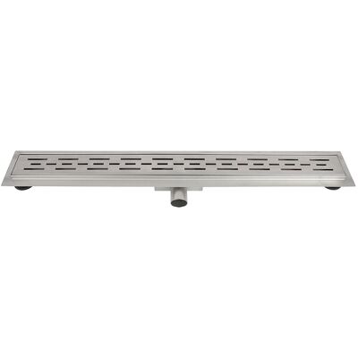 Differnz douchegoot met flens - rvs 304 - mat chroom - 7 x 7 x 80 cm - geborsteld rvs - inclusief uitneembaar rooster en sifon - 4 verstelbare pootjes - waterdicht membraan - onderuitlaat Differnz douchegoot met flens - rvs 304 - mat chroom - 7 x 7 x 80 cm - geborsteld rvs - inclusief uitneembaar rooster en sifon - 4 verstelbare pootjes - waterdicht membraan - onderuitlaat