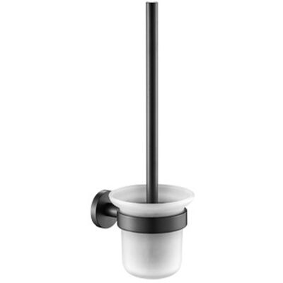 Plieger vigo wc borstel - toiletborstel met houder glas - wandhouder - 10 jaar garantie - mat zwart Plieger vigo wc borstel - toiletborstel met houder glas - wandhouder - 10 jaar garantie - mat zwart