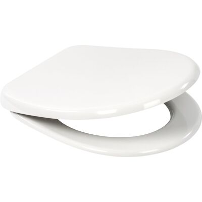 Plieger uni toiletbril - universele vorm wc bril - duroplast - wit - met deksel - softclose - quick release - rvs bevestiging Plieger uni toiletbril - universele vorm wc bril - duroplast - wit - met deksel - softclose - quick release - rvs bevestiging