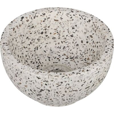Differnz river waskom - 23x23x12cm - terrazzo zwart/wit Differnz river waskom - 23x23x12cm - terrazzo zwart/wit