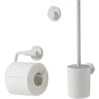 Tiger urban toiletaccessoireset - toiletborstel met houder - toiletrolhouder zonder klep - handdoekhaak - wit Tiger urban toiletaccessoireset - toiletborstel met houder - toiletrolhouder zonder klep - handdoekhaak - wit