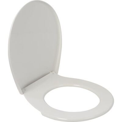 Plieger economy toiletbril - universele vorm wc bril - thermoplast - wit - met deksel - rvs bevestiging Plieger economy toiletbril - universele vorm wc bril - thermoplast - wit - met deksel - rvs bevestiging
