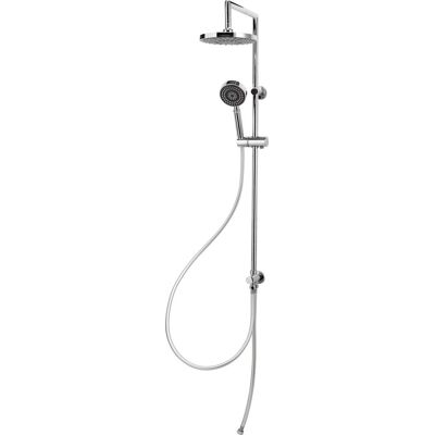 Differnz topline doucheset - stortdouche met losse handdouche - inclusief omstelknop - abs materiaal met anti-kalk rubbers - eenvoudige opbouw montage - afmeting 20 x 20 x 105 cm - kleur chroom Differnz topline doucheset - stortdouche met losse handdouche - inclusief omstelknop - abs materiaal met anti-kalk rubbers - eenvoudige opbouw montage - afmeting 20 x 20 x 105 cm - kleur chroom