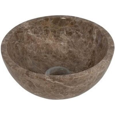Plieger mini round waskom - 26x26x12cm - marmer bruin Plieger mini round waskom - 26x26x12cm - marmer bruin