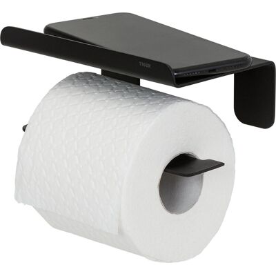 Tiger Colar Toiletrolhouder met Plank - Mat Zwart Tiger Colar Toiletrolhouder met Plank - Mat Zwart