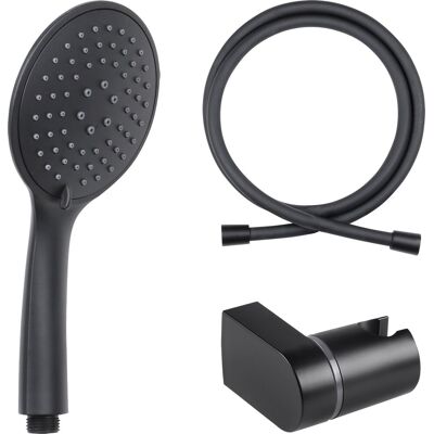 Differnz handdouche - 3 standen - met doucheslang 1.5 m - handdouche houder kantelbaar - zwart Differnz handdouche - 3 standen - met doucheslang 1.5 m - handdouche houder kantelbaar - zwart
