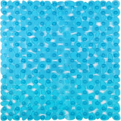 Differnz lapis inlegmat douche - anti-slip laag - 100% pvc materiaal - afgeronde hoeken voor veilig gebruik - geschikt als badmat voor bad of douche - afmeting 54 x 54 cm - kleur blauw transparant Differnz lapis inlegmat douche - anti-slip laag - 100% pvc materiaal - afgeronde hoeken voor veilig gebruik - geschikt als badmat voor bad of douche - afmeting 54 x 54 cm - kleur blauw transparant