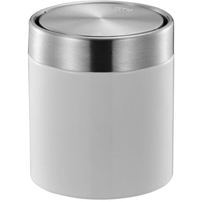 EKO Stalen afvalbak - 0,5L, Wit, Compacte prullenbak EKO Stalen afvalbak - 0,5L, Wit, Compacte prullenbak